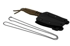 ANV Knives P100 Sleipner, Coyote Paracord, P100-005, Black Kydex Sheath, Neck Knife -Famous Knife Shop ANVP100 005 06 anv