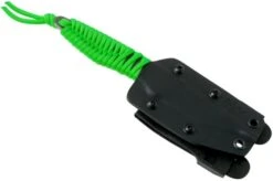 ANV P100 Sleipner, Neon Green Paracord, ANVP100-009, Black Kydex Sheath, Neck Knife -Famous Knife Shop ANVP100 009 05 anv knives