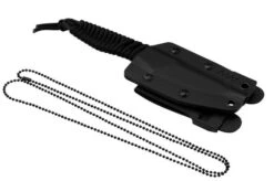 ANV Knives P100 Sleipner Cerakote, Black Paracord, P100-037, Black Kydex Sheath, Neck Knife -Famous Knife Shop ANVP100 037 06 anv