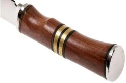 Autine Hunting Knife, Rosewood, Mirror Polish D2, RH Sheath, Hunting Knife -Famous Knife Shop AT HUNTING 04 autine at hunting 04