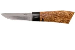 Autine Puukko, Curly Birch, Elmax, Brown RH Sheath
