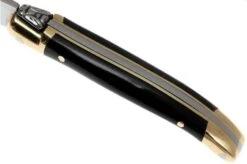 Laguiole En Aubrac Mini Pocket Knife, Buffalo Horn L0207BUL -Famous Knife Shop AUL0207BUL 06 laguiole en aubrac ktaul0207bul 06