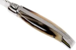 Laguiole En Aubrac Pocket Knife 7 Cm Horn, L0207PCI-SSI1 -Famous Knife Shop AUL0207PCI SSI1 07 laguiole en aubrac aul0207pci ssi1 07