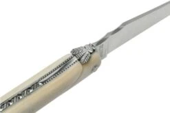 Laguiole En Aubrac Le Perlé 12 Cm L0512OS6J3 Full Handle White Bone -Famous Knife Shop AUL0512OS6J3 06 laguioleaubrac