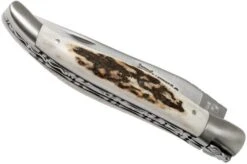 Laguiole En Aubrac 12cm Double Plates, Stag Horn Hand-filed, L0712BCI/FSB1 -Famous Knife Shop AUL0712BCI FSB1 04 laguiole en aubrac