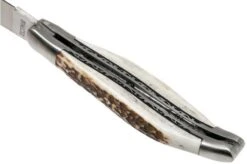 Laguiole En Aubrac 12cm Double Plates, Stag Horn Hand-filed, L0712BCI/FSB1 -Famous Knife Shop AUL0712BCI FSB1 05 laguiole en aubrac