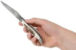 Laguiole En Aubrac 12cm Double Plates, Stag Horn Hand-filed, L0712BCI/FSB1 -Famous Knife Shop AUL0712BCI FSB1 08 laguiole en aubrac