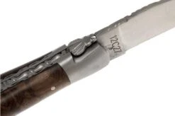 Laguiole En Aubrac 12cm Double Plates, Walnut Burl Hand-filed, L0712LYI-FSB1 -Famous Knife Shop AUL0712LYI FSB1 04 laguiole en aubrac aul0712lyi fsb1 04