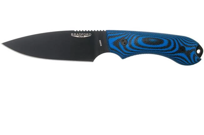 Bradford Guardian 4, 3D Black-Blue G10 Guardian 4 M390, Full Flat Black DLC 4FH-113B-M390 3 Bradford Guardian 4, 3D Black-Blue G10 Guardian 4 M390, Full Flat Black DLC 4FH-113B-M390