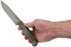 Bradford Guardian 5.5S, 3D OD Green Micarta Guardian 5.5 CPM 3V, Sabre Stonewashed 5.5S-102 -Famous Knife Shop BDK 55S 102 06 bradford knives