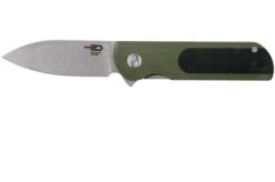 Bestech Pebble BG07A Green Black G10, Stonewashed Pocket Knife
