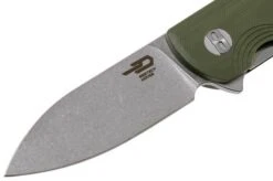 Bestech Pebble BG07A Green Black G10, Stonewashed Pocket Knife -Famous Knife Shop BHBG07A 03 bestech 1