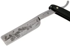 Böker Manufaktur Bicycle Race, Black Synthetic 140223 Straight Razor -Famous Knife Shop BO140223 03 boker