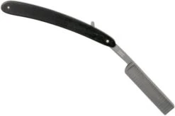 Böker Manufaktur Ebony Damascus Limited Edition Straight Razor 140409DAM -Famous Knife Shop BO140409DAM 02 boker bo140409dam 02