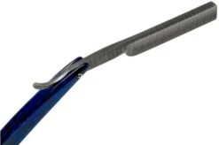 Böker Manufaktur Damascus Paua 140525DAM Straight Razor -Famous Knife Shop BO140525DAM 05 boker