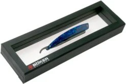 Böker Manufaktur Damascus Paua 140525DAM Straight Razor -Famous Knife Shop BO140525DAM 07 boker