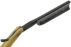 Böker Manufaktur Damascus Horn Straight Razor 140623DAM -Famous Knife Shop BO140623DAM 05 boker