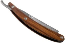 Böker Manufaktur Master Cutter Damascus, Desert Ironwood 140800DAM Straight Razor -Famous Knife Shop BO140800DAM 04 boker