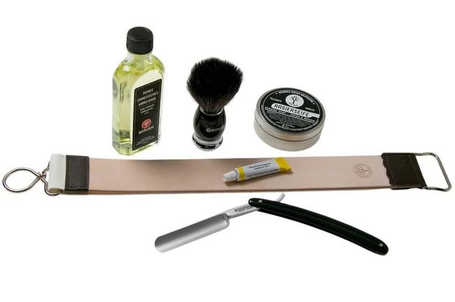 Böker Manufaktur Classic Black Starter Set 141207SET, Straight Razor 3 Böker Manufaktur Classic Black Starter Set 141207SET, Straight Razor