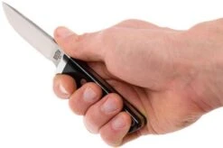 Bark River Huntsman A2, Black Canvas Micarta -Famous Knife Shop BRK02 111BRKC 06 bark river brk02 111brkc 06