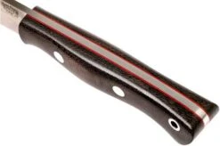 Bark River Mini Aurora CPM 3V, Green Canvas Micarta, Red Liner -Famous Knife Shop BRK06 025GNC RL 05 bark river brk06 025gnc rl 05