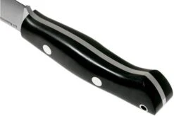 Bark River Aurora Hunter CPM 3V, Black Canvas Micarta, Brown Sheath -Famous Knife Shop BRK06 128BRKC 04 bark river knives