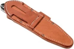 Bark River Aurora Hunter CPM 3V, Black Canvas Micarta, Brown Sheath -Famous Knife Shop BRK06 128BRKC 08 bark river knives