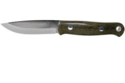 Bark River Bushcrafter I CPM 3V, Green Canvas Micarta, Red Liners