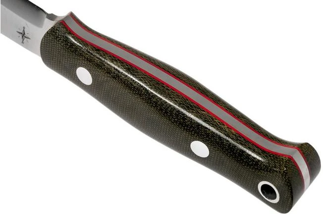 Bark River Bushcrafter I CPM 3V, Green Canvas Micarta, Red Liners 6 Bark River Bushcrafter I CPM 3V, Green Canvas Micarta, Red Liners - Image 4