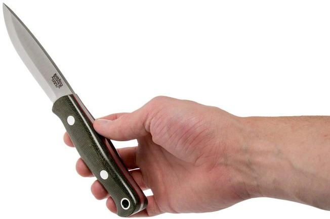 Bark River Bushcrafter I CPM 3V, Green Canvas Micarta, Red Liners 8 Bark River Bushcrafter I CPM 3V, Green Canvas Micarta, Red Liners - Image 6