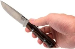 Bark River Bravo Necker II CPM 154CM, Burgundy Snakeskin Micarta -Famous Knife Shop BRK07 002SBC 06 bark river brk07 002sbc 15