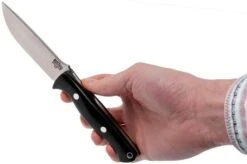 Bark River Gunny A2, Black Canvas Micarta, Brown Sheath 15 Bark River Gunny A2, Black Canvas Micarta, Brown Sheath -Famous Knife Shop BRK07 011BRKC 06 bark river brk07 011brkc 06