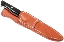 Bark River Gunny A2, Black Canvas Micarta, Brown Sheath 16 Bark River Gunny A2, Black Canvas Micarta, Brown Sheath -Famous Knife Shop BRK07 011BRKC 07 bark river brk07 011brkc 07