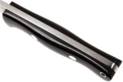 Bark River Bravo 1 A2 FHG Rampless, Black Linen Micarta, Brown Sheath -Famous Knife Shop BRK07 111BRKL RS 05 bark river brk07 111brkl rs 05