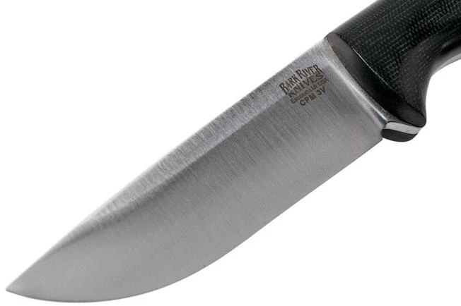 Bark River Bravo 1 LT CPM 3V Rampless, Black Canvas Micarta, Brown Sheath 5 Bark River Bravo 1 LT CPM 3V Rampless, Black Canvas Micarta, Brown Sheath - Image 3