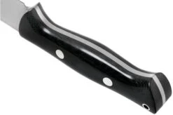 Bark River Bravo 1 LT CPM 3V Rampless, Black Canvas Micarta, Brown Sheath 12 Bark River Bravo 1 LT CPM 3V Rampless, Black Canvas Micarta, Brown Sheath -Famous Knife Shop BRK07 126BRKC RS 04 bark river knives v202107