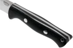 Bark River Bravo 1 LT CPM 3V Rampless, Black Canvas Micarta, Brown Sheath 13 Bark River Bravo 1 LT CPM 3V Rampless, Black Canvas Micarta, Brown Sheath -Famous Knife Shop BRK07 126BRKC RS 05 bark river knives v202107