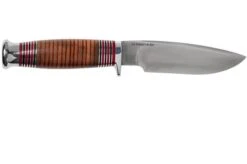 Bark River Michigan Hunter CPM Cru Wear Stacked Leather Hunting Knife -Famous Knife Shop BRK08 161SDL 02 bark river knives