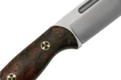 Bark River Cub CPM 3V Hellfire Maple Burl Mosaic Pins, Bushcraft Knife -Famous Knife Shop BRK08 221HMB 05 barkriver