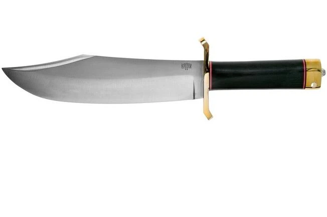 Bark River V-44 Bowie A2 Black Canvas Micarta, Brass Double Quillion, Bowie-knife 3 Bark River V-44 Bowie A2 Black Canvas Micarta, Brass Double Quillion, Bowie-knife