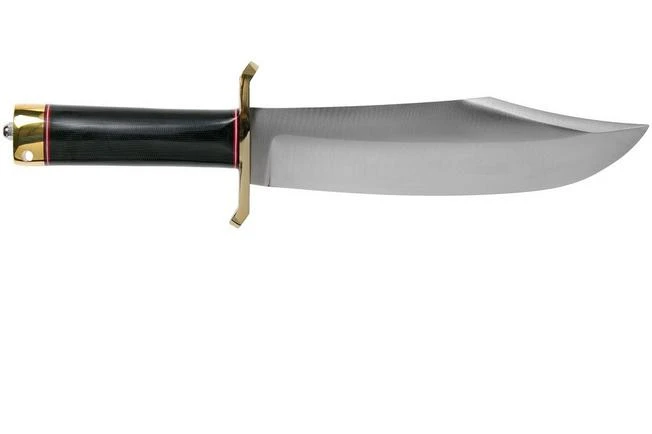 Bark River V-44 Bowie A2 Black Canvas Micarta, Brass Double Quillion, Bowie-knife 4 Bark River V-44 Bowie A2 Black Canvas Micarta, Brass Double Quillion, Bowie-knife - Image 2