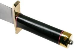 Bark River V-44 Bowie A2 Black Canvas Micarta, Brass Double Quillion, Bowie-knife 12 Bark River V-44 Bowie A2 Black Canvas Micarta, Brass Double Quillion, Bowie-knife -Famous Knife Shop BRK08 231BKC BDQ 04 bark river knives