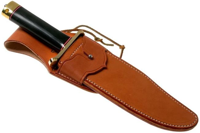 Bark River V-44 Bowie A2 Black Canvas Micarta, Brass Double Quillion, Bowie-knife 8 Bark River V-44 Bowie A2 Black Canvas Micarta, Brass Double Quillion, Bowie-knife - Image 6