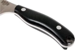 Bark River JX6 Companion A2, Black Canvas Micarta, Brown Sheath -Famous Knife Shop BRK10 112BRKC 04 bark river brk10 112brkc 04