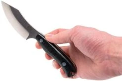 Bark River JX6 Companion A2, Black Canvas Micarta, Brown Sheath -Famous Knife Shop BRK10 112BRKC 06 bark river brk10 112brkc 06