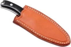 Bark River JX6 Companion A2, Black Canvas Micarta, Brown Sheath -Famous Knife Shop BRK10 112BRKC 07 bark river brk10 112brkc 07