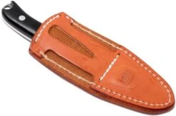 Bark River JX6 Companion A2, Black Canvas Micarta, Brown Sheath -Famous Knife Shop BRK10 112BRKC 08 bark river brk10 112brkc 08