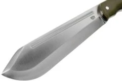 Bark River JX5 Vengeful 1 CPM 3V Green Canvas Micarta Machete -Famous Knife Shop BRK10 123GCM 03 bark river knives