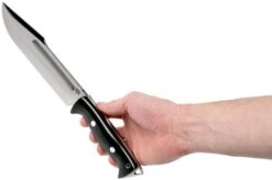 Bark River Bravo Tope Recon Field CPM 3V, Black Canvas Micarta -Famous Knife Shop BRK10 222BKC 06 bark river