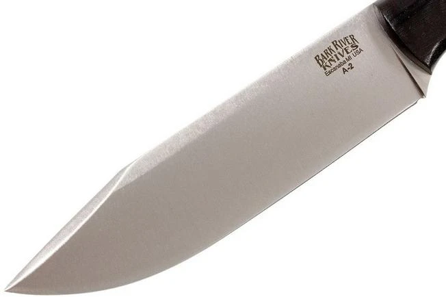 Bark River Sahara Hunter A2, Black Linen Micarta, Brown Sheath 5 Bark River Sahara Hunter A2, Black Linen Micarta, Brown Sheath - Image 3